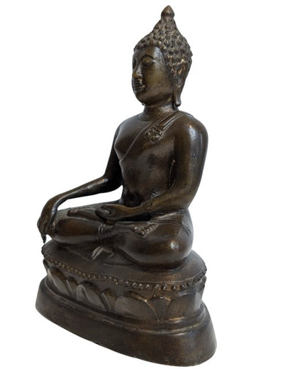Buddha Bhumisparsha Bronze Südostasien traditionelle Darstellung