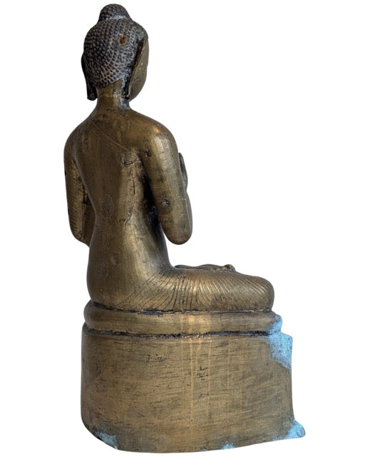 Buddha Bronze Asien antik mit natürlicher Patina