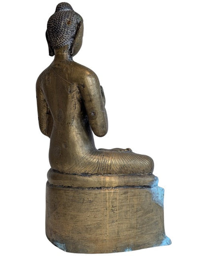 Buddha Bronze Asien antik mit natürlicher Patina