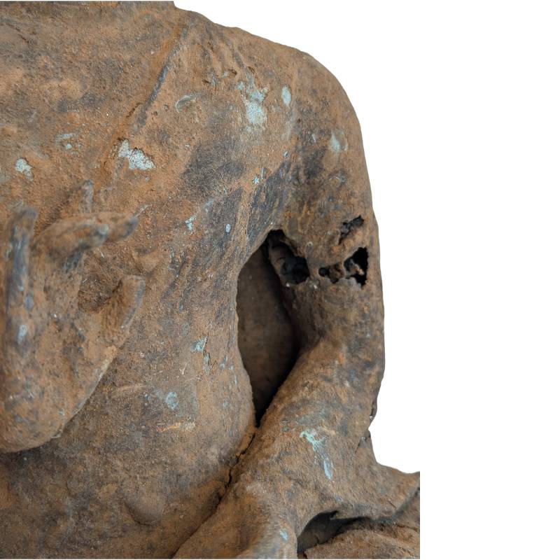 Buddha Bronze Birma mineralische Ablagerung