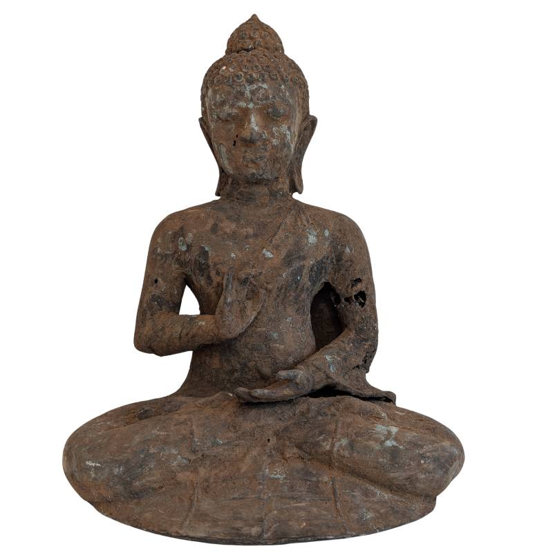 Buddha Bronze Birma sitzend Abhaya Dhyana Mudra