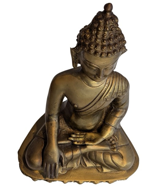 Buddha Bronze Himalaya Feuervergoldung sichtbar