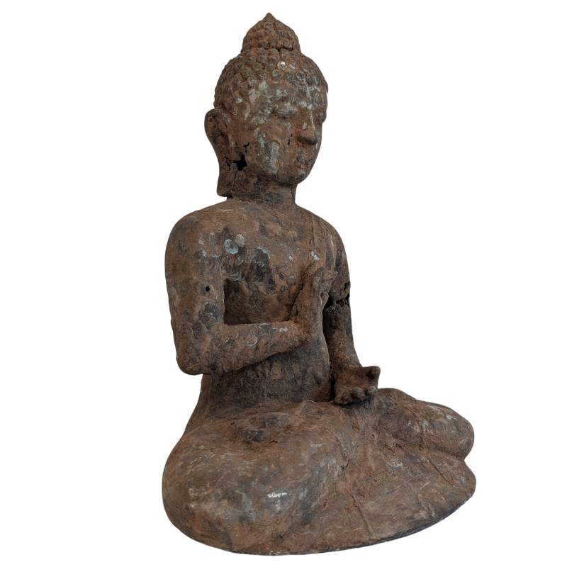 Buddha Bronze Myanmar Patina Korrosion Detail