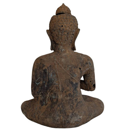 Buddha Bronze Myanmar Ushnisha Haarstruktur