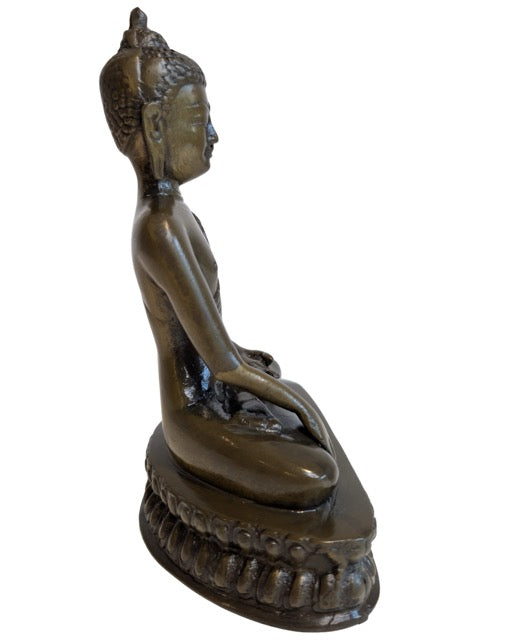 Buddha Bronze Nepal Lotusbasis Figur