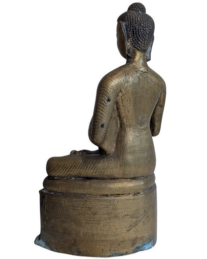 Buddha Bronze Tempelbild Asien traditionelle Darstellung