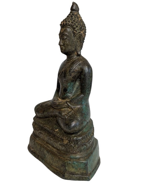 Buddha Bronze Tempelbild Thailand traditionelle Darstellung