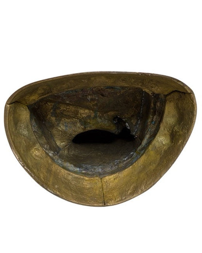 Buddha Bronze Tibet mit Lotusbasis und Feuervergoldung