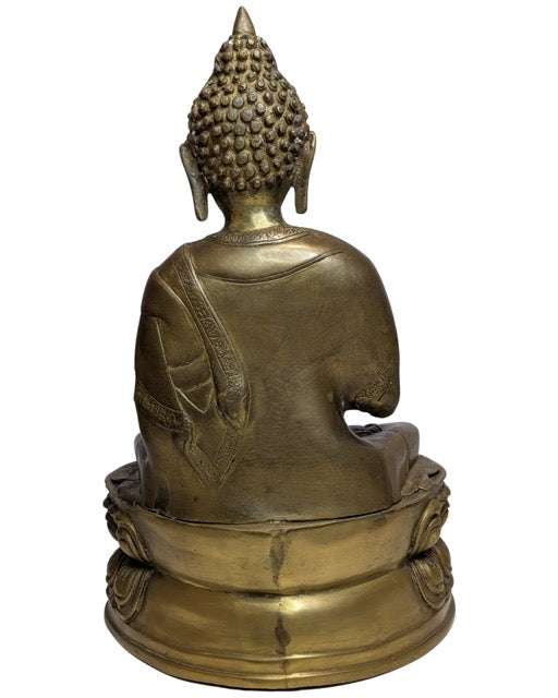 Buddha Bronze Tibet feuervergoldetes Tempelbild