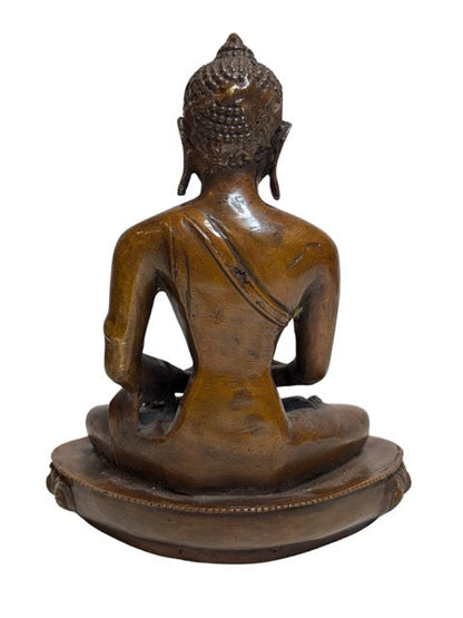 Buddha Dhyana Bronze Himalaya antik 17 Jahrhundert