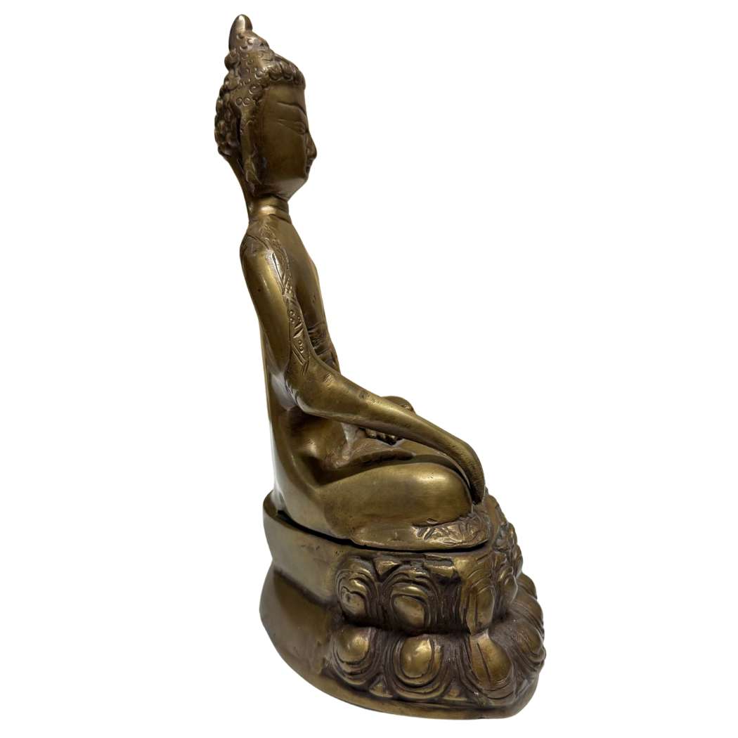 Buddha Figur Bronze sino tibetisch traditionelle Darstellung