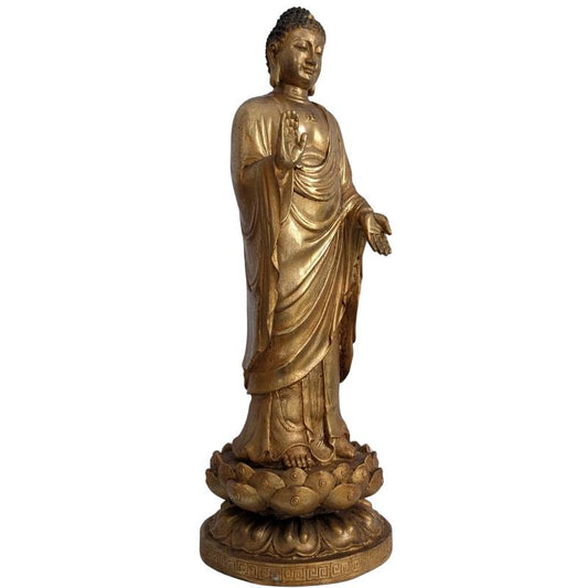 figur auf lotus sockel klassische buddhistische form