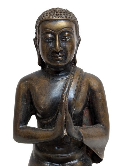 Buddha Figur Myanmar Bronze Anjali Mudra