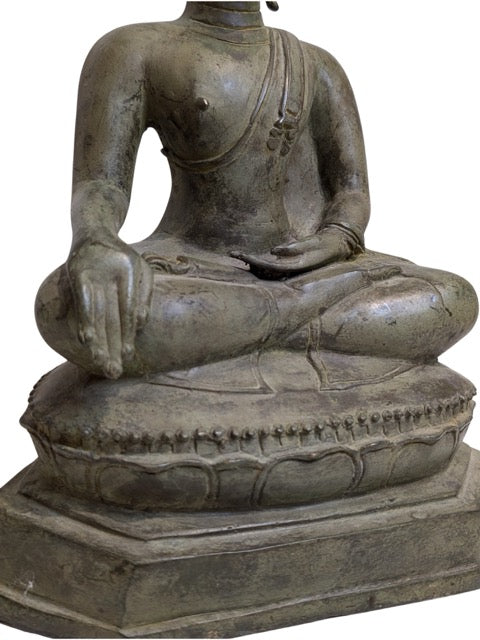 Buddha Figur Myanmar Bronze religiöse Kunst