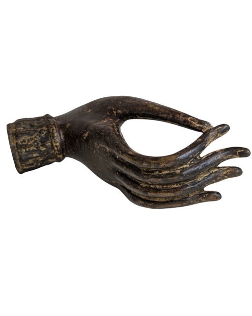 Buddha Hand Bronze Thailand mit Patina