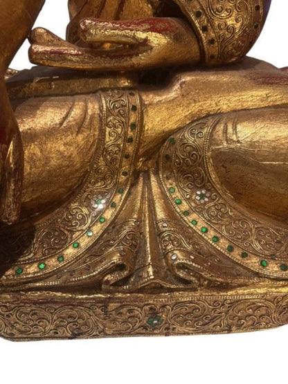 Buddha Holz Skulptur Asien traditionelle Darstellung