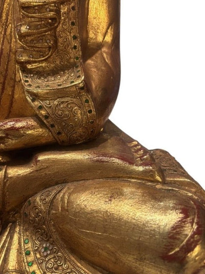 Buddha Holz Statue authentisch aus Asien