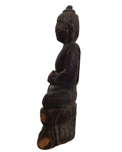 Buddha Holzskulptur – Himalaya Devotionsbild | 1stBuddha
