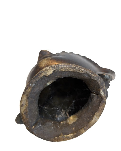 Buddha Kopf Bronze alt Patina