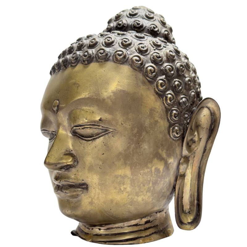 Buddha-Kopf Bronze – Authentische Buddhafigur Südostasien | 1stBuddha