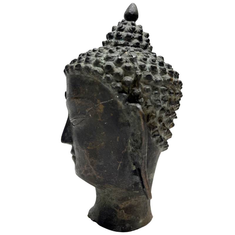buddha kopf bronze himalaya traditionelle darstellung antike ausstrahlung