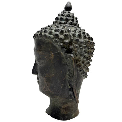 buddha kopf bronze himalaya traditionelle darstellung antike ausstrahlung