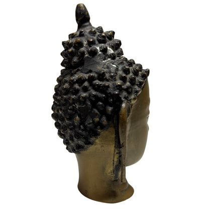 Buddha Kopf Bronze Himalaya Nepal 18 19 Jahrhundert