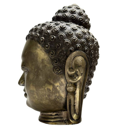 Buddha-Kopf Bronze – Rituelle Nutzung Buddhistische Kunst Asien | 1stBuddha