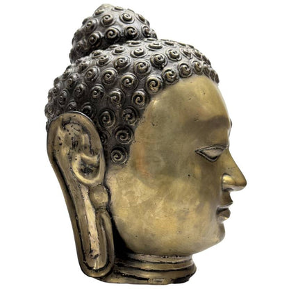 Buddha-Kopf Bronze Skulptur – Südostasien Buddhafigur | 1stBuddha