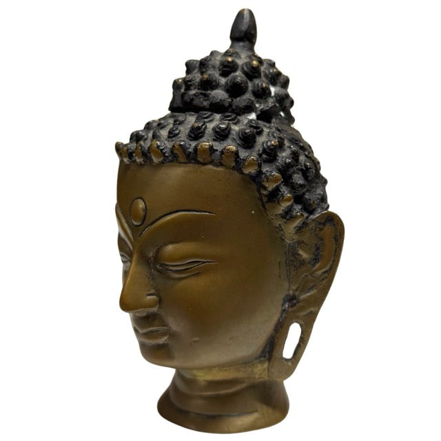 Buddha Kopf Nepal Bronze 18 19 Jahrhundert buddhistische Kunst