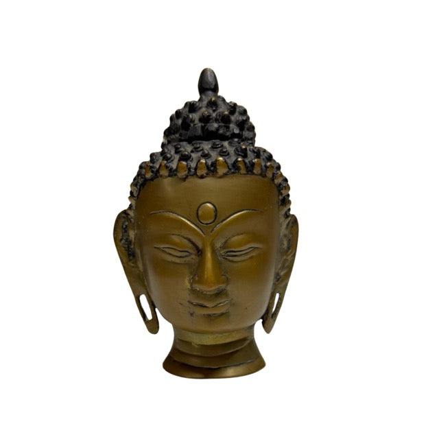 Buddha Kopf Nepal Bronze authentisch buddhistische Figur