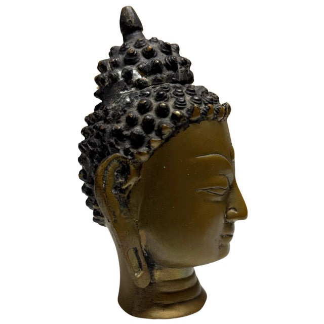 Buddha Kopf buddhistische Kunst Nepal Bronze