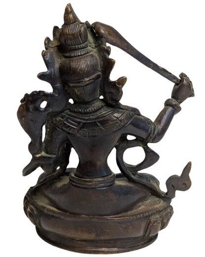Buddha Manjushri Bronze Tibet antik 19 Jahrhundert