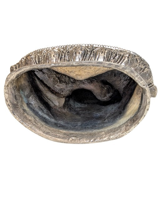 Buddha Nepal White Metal alte Patina