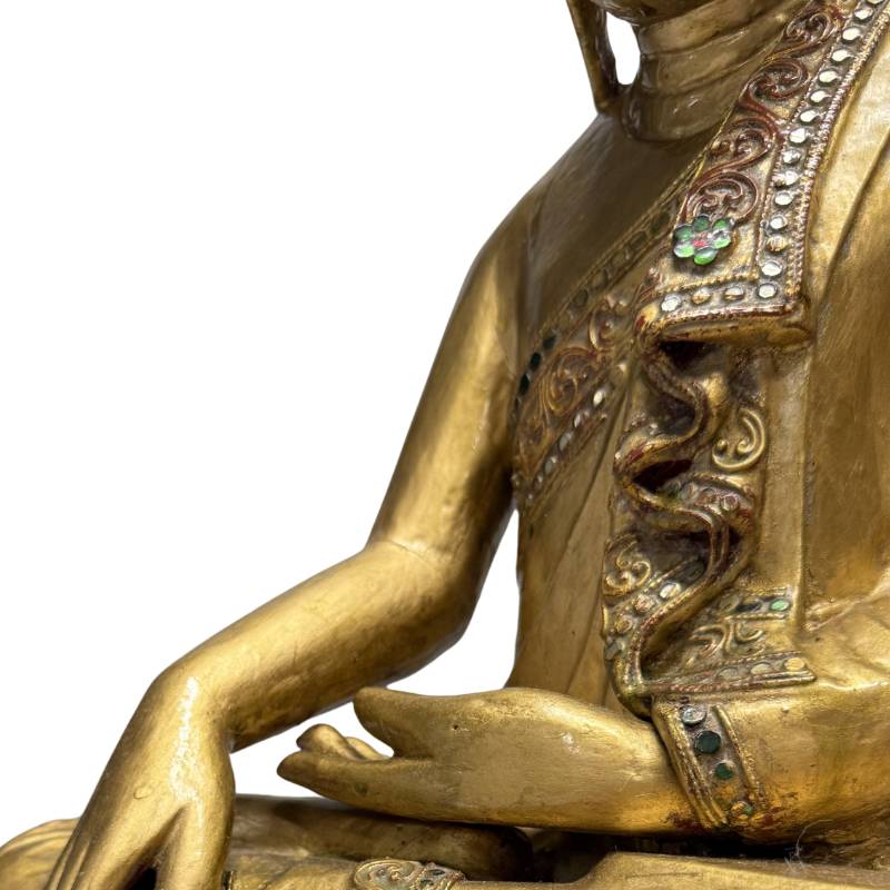 Repräsentative Ansicht des Buddha Shakyamuni als wertvolles Sammlerstück für asiatische Kunst.