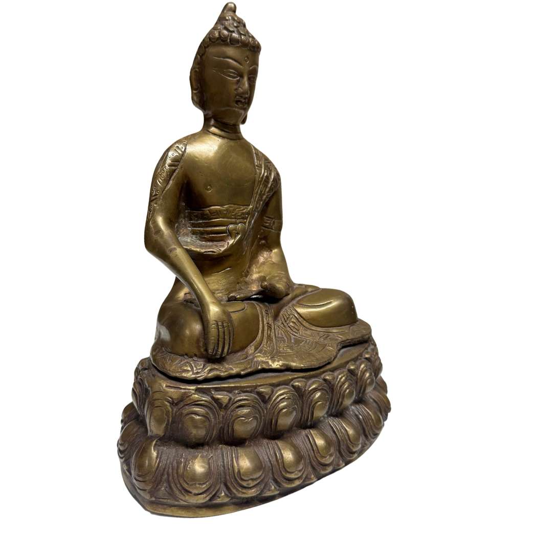Buddha Statue aus Bronze China Tibet Himalaya 18 19 Jahrhundert