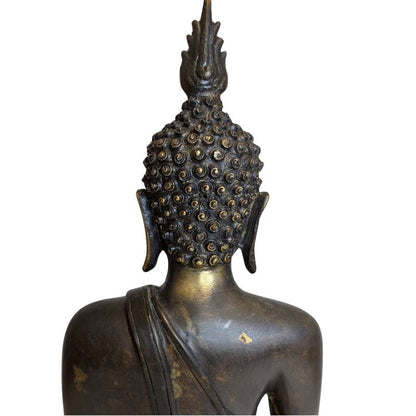 Buddha Statue Bronze Gesicht ruhiger Ausdruck