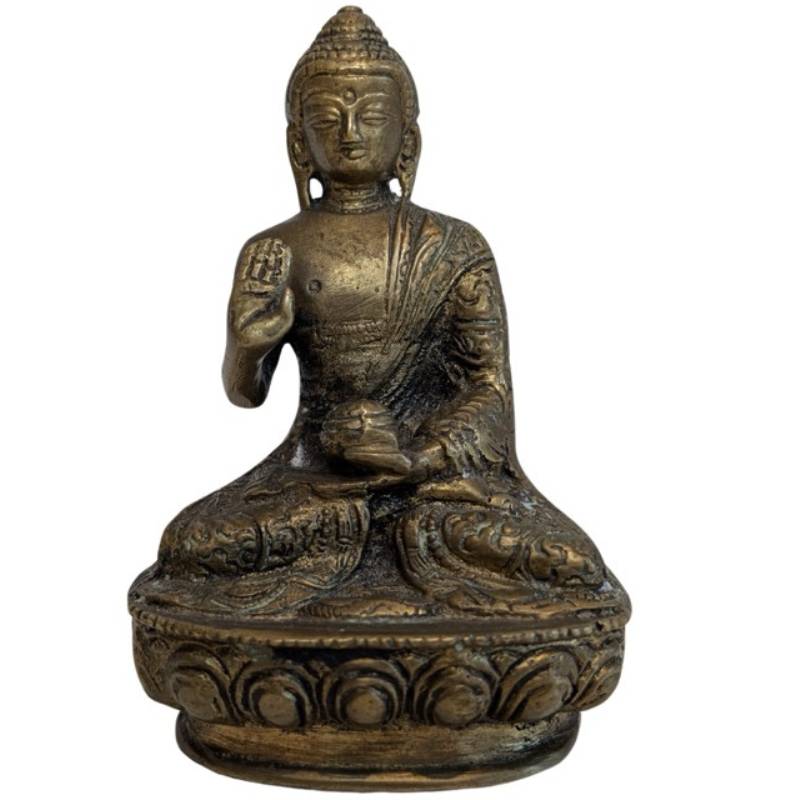 Buddha Statue Bronze Sino Himalaya Abhaya Mudra