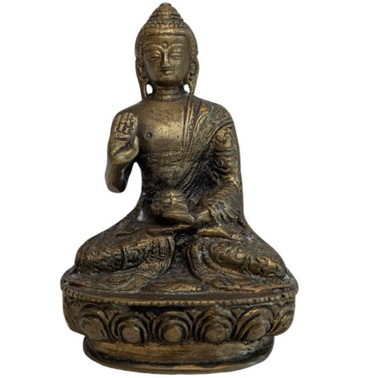 Buddha Statue Bronze Sino Himalaya Abhaya Mudra