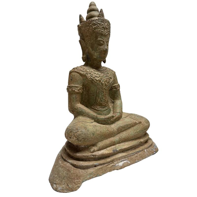 buddha statue bronze thailand meditation klassische form authentisch