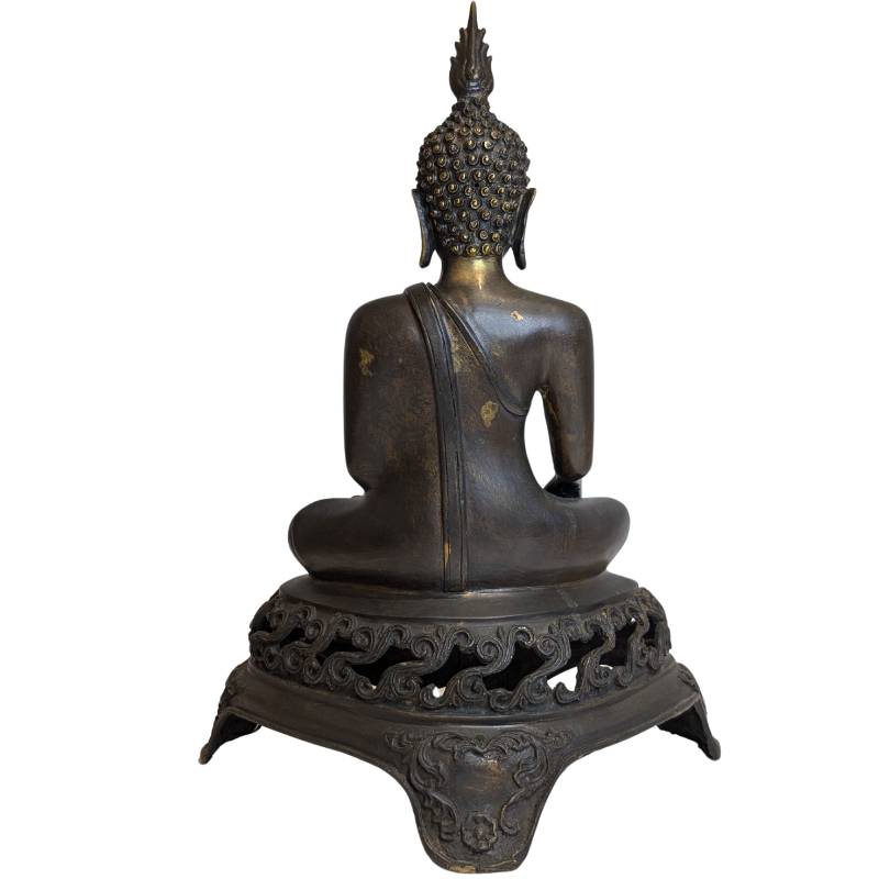 Buddha Statue Bronze Thailand Sitzhaltung Figur