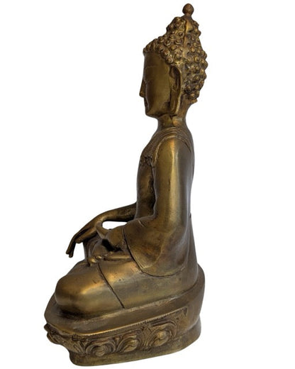 Buddha Statue Ladakh Bronze mit Patina