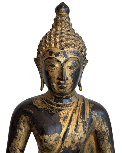 Buddha Statue Myanmar Bronze Patina