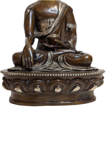 Buddha Statue Tibet Bronze Medizin Buddha Darstellung