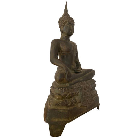 Bronzene Buddha Tempelstatue aus Thailand