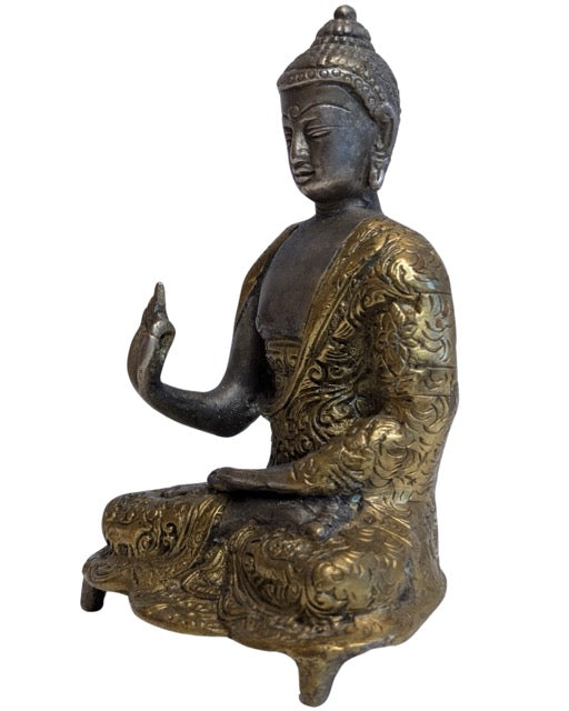 Buddha Vitarka Bronze Himalaya antik 19 Jahrhundert