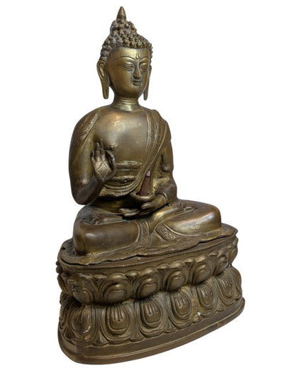 Buddha Vitarka Tibet Bronze antikes Tempelbild