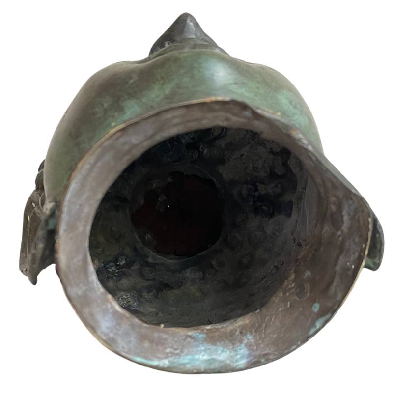 Buddha Kopf aus Bronze aus Südostasien