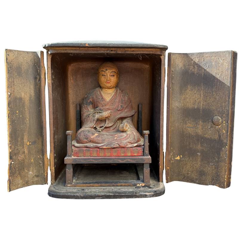Figur eines buddhistischen Mönchs aus Japan
