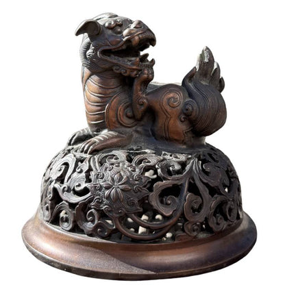 Chinesische Bronze Räucherschale als rituelles Räuchergefäß
